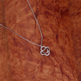 Floral Heart Pendant With Sterling Silver Chain